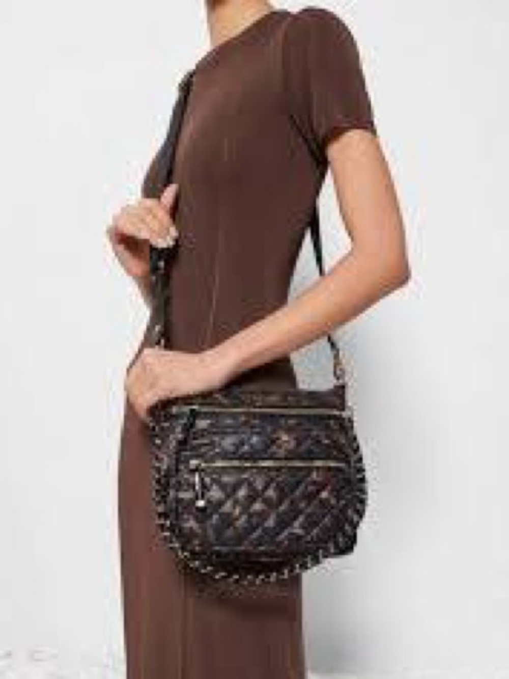 MZ WALLACE Tortoise Downtown Crosby Crossbody quilted - Picture 2 of 12